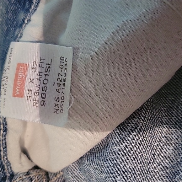 Mens Wrangler jeans light blue size 33/32 Regular fit - Picture 5 of 5